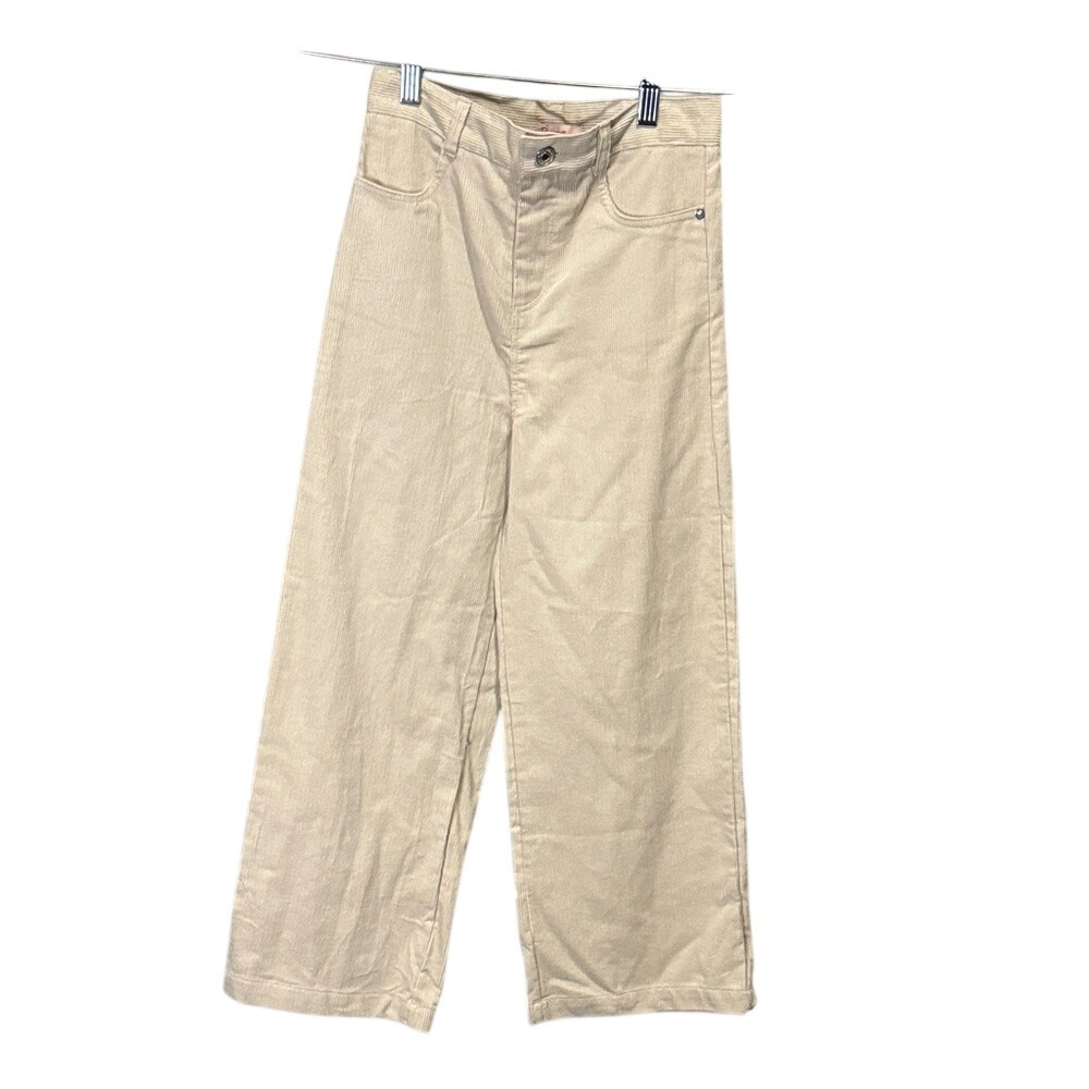 Paisley Lane Kids Beige Corduroy Wide Leg Pants Size 8